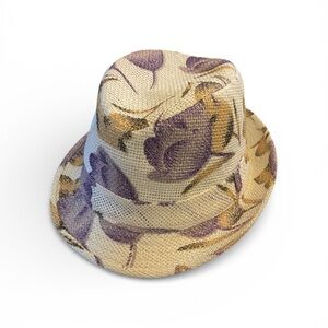 Etro floral printed straw fedora for Women